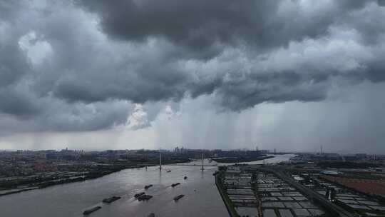 中国广东省广州市南沙区大岗镇强降雨