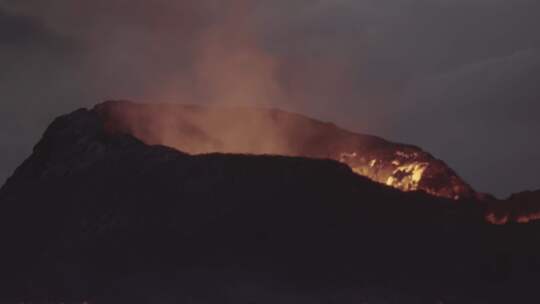 火山，熔岩流，火山，喷发