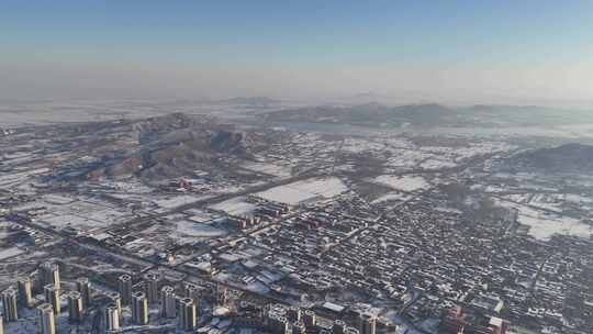 航拍雪景 唯美冬日空镜 立冬 冬至节气