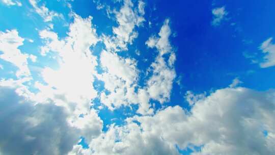 蓝天移动的云层