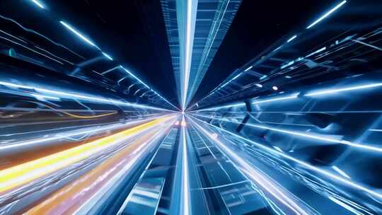 4k科技感隧道时空穿梭