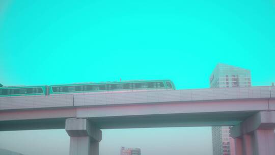 夕阳 高架桥城市视频素材模板下载