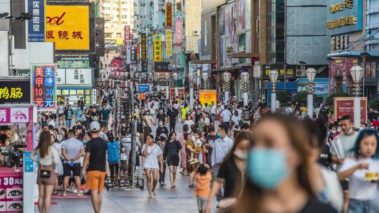 青岛台东商业步行街延时