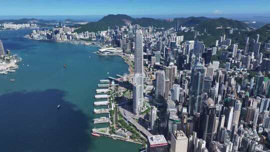 香港维多利亚港航拍