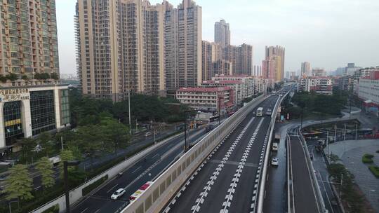 广州城市道路航拍