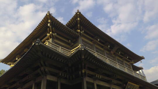 杭州香积寺寺庙天空流云延时空镜视频素材模板下载