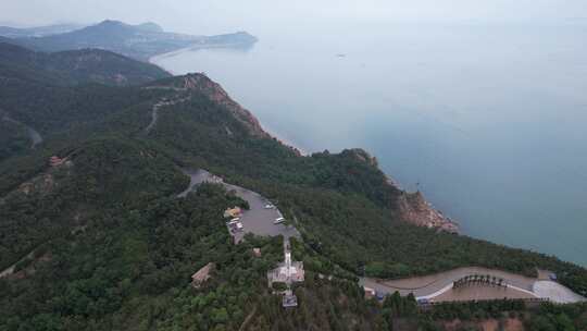 山东烟台长岛著名岛屿旅游景区航拍