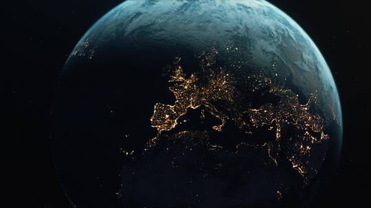 7组科幻地球旋转夜景灯光城市动画背景视频视频素材模板下载
