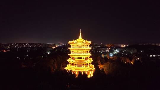 昆明东骧阁夜景航拍