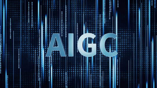 AIGC与数字科技背景3D渲染