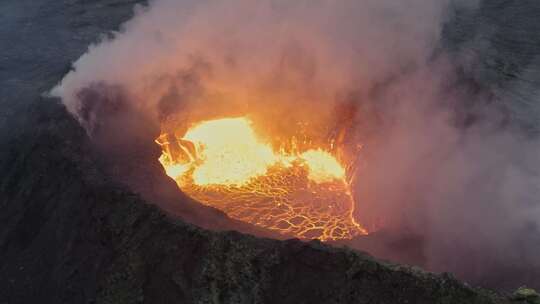 火山，熔岩，流动，喷发