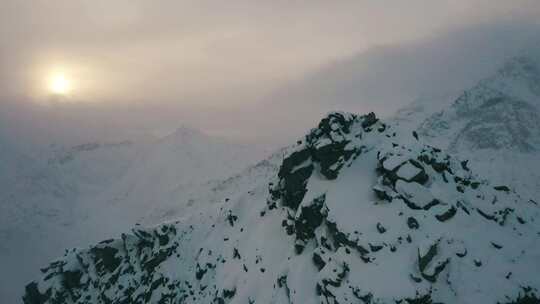 达古冰山雪景视频素材