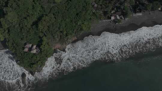 巴厘岛火山远景环境实拍航拍4K