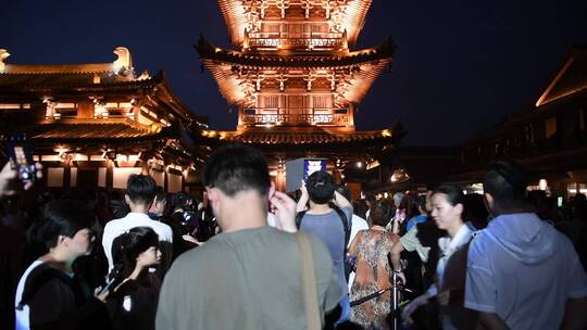 无锡灵山禅意小镇夜景