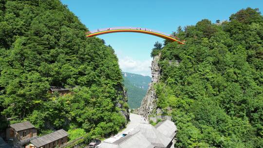 航拍湖北神农架5A景区彩虹桥