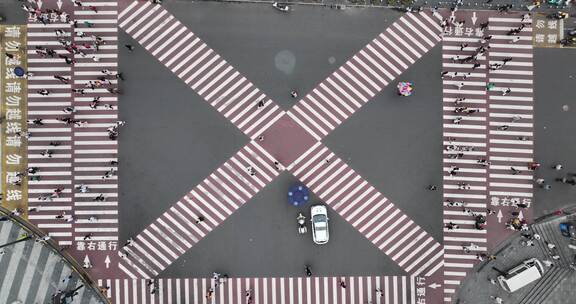 长沙黄兴中路路口俯拍
