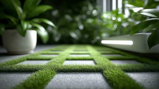 创意绿植地砖装饰艺术