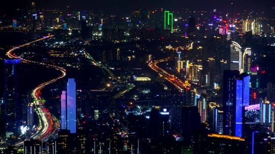 深圳夜间照明的建筑
