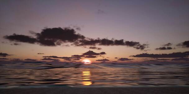 4K-夜晚海面沙滩循环-UE-三维