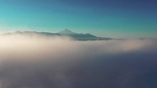 云，火山，景观，以上