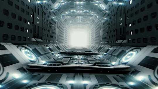 【无缝循环】3D科幻隧道穿梭背景