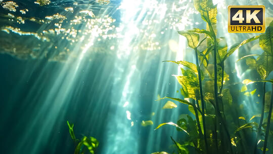 海底世界大海深处风景鱼群珊瑚视频素材2