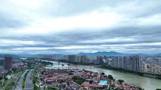 漳州龙江岁月航拍城市开发建设福建城中村