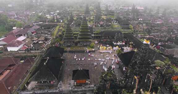 巴厘岛贝萨基寺鸟瞰图