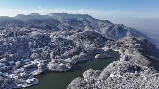 冬至雪后初霁的如琴湖