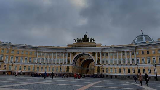俄罗斯圣彼得堡冬宫-延时摄影