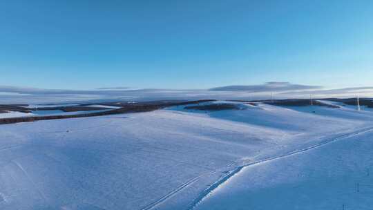 冬季雪后广阔天地的壮观景色