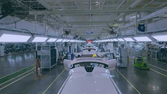 电动汽车工业工厂车间 自动化生产