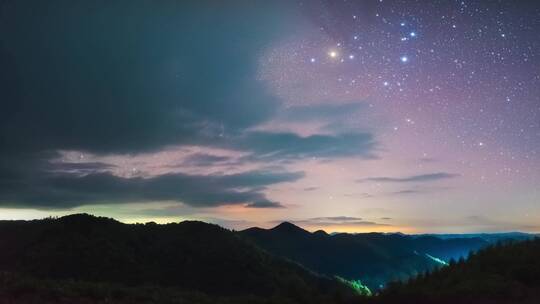 4k星空夜景延时