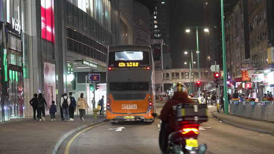 香港城市街景巴士