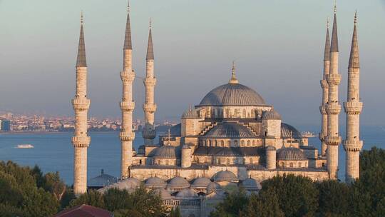 伊斯坦布尔的蓝色清真寺视频素材模板下载