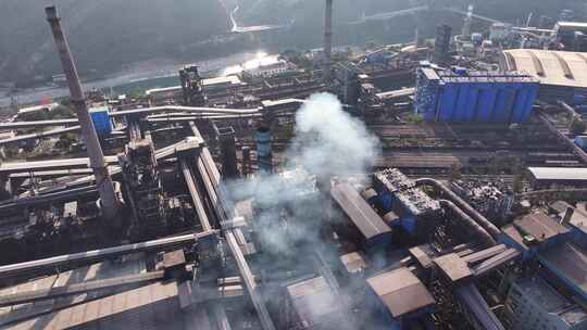 攀枝花钒钛钢铁厂攀钢集团航拍4K