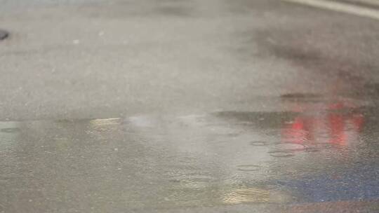 【镜头合集】下雨天马路路面倒影