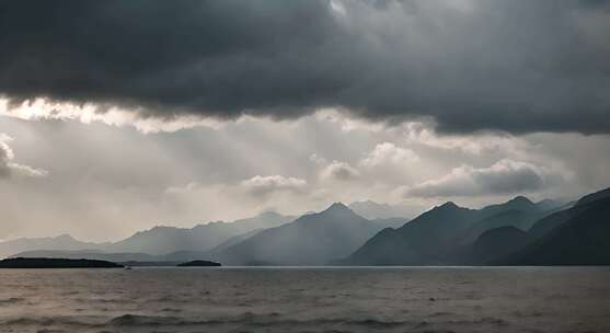 山峰阳光航拍云海日出延时雪山山脉意境风景