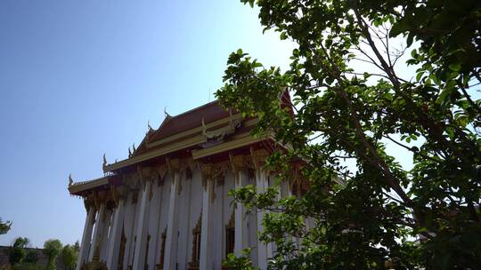 洛阳白马寺国际佛殿泰国寺庙古建筑光影