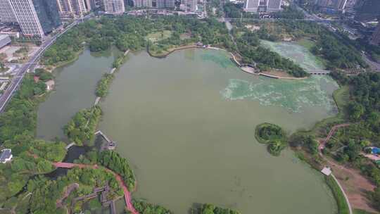 江苏赣州城市中央公园航拍