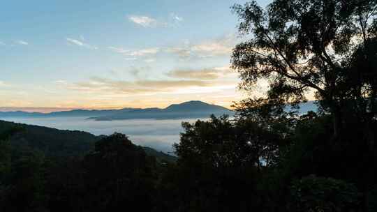 云南景迈山云海日出延时4K