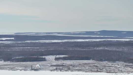 五大连池冬季火山航拍