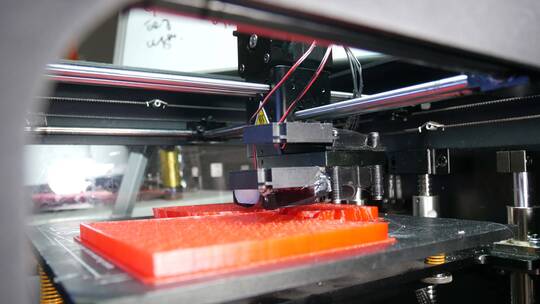 大规模生产的现代3D打印机视频素材模板下载