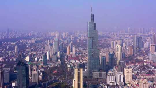 南京紫峰大厦 全景航拍