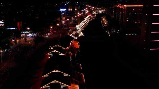 台州市黄岩区，官河古道，夜景，城市风光