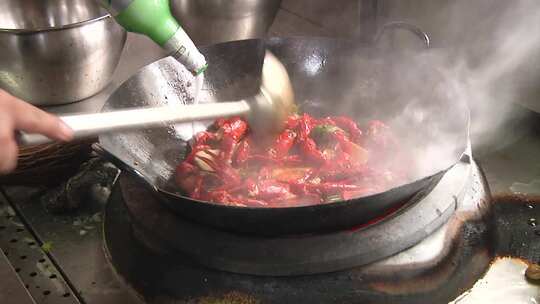 烹饪 小龙虾 炸虾 十三香