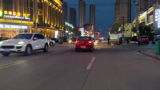 城市道路马路街头景象实拍