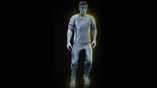 一个脚痛男人的概念垂直3D动画视频素材模板下载