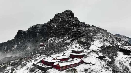 梵净山雪景