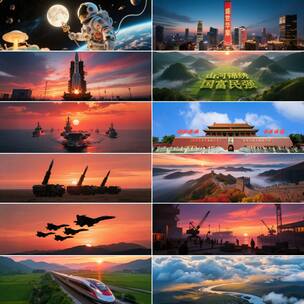 《共圆中国梦》配乐背景 根据音乐制作高清在线视频素材下载